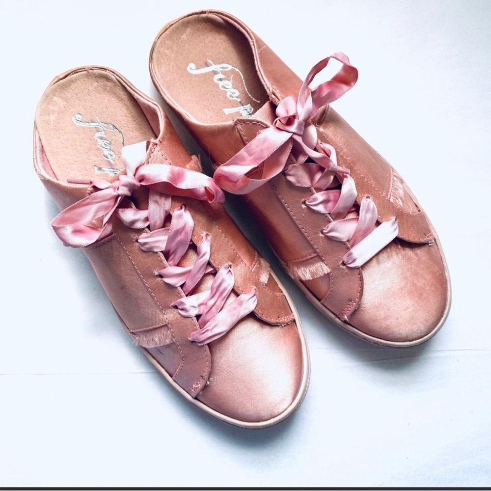 Free People Satin Napa Slip On Sneakers